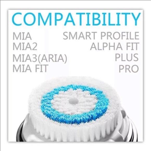 Clarisonic Delicate Facial Cleansing Brush Head Replacement 4 PACK - Picture 4 of 5